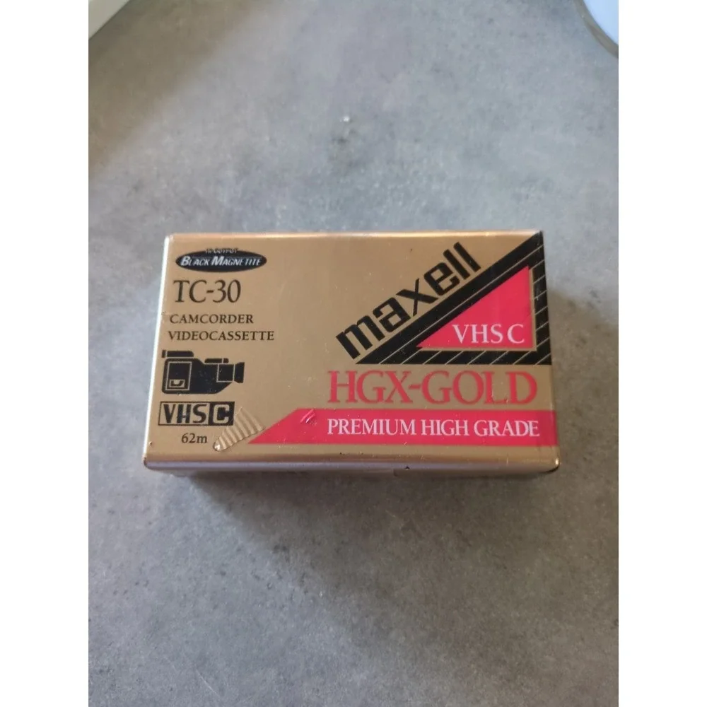Maxwell VHS-C TC-30 HGX-Gold Premium High Grade Camcorder Video Tape New